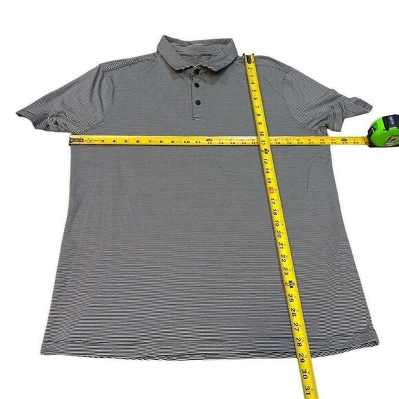 Lululemon Shirt Mens XL Stripes Performance Golf Evolution Slim - Picture 9 of 9